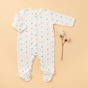 Baby Romper Blue Storks